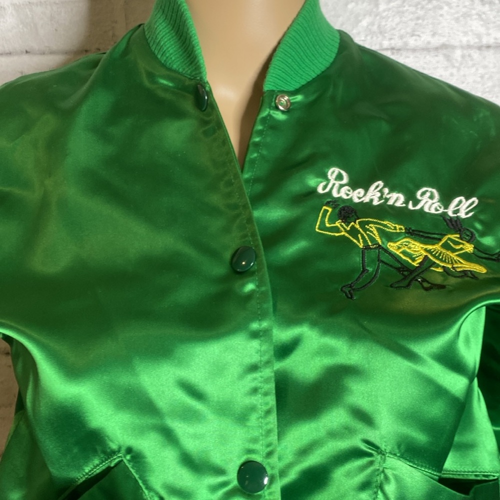 Danny and the Juniors vintage satin embroidered bomber jacket - Picture 4 of 12